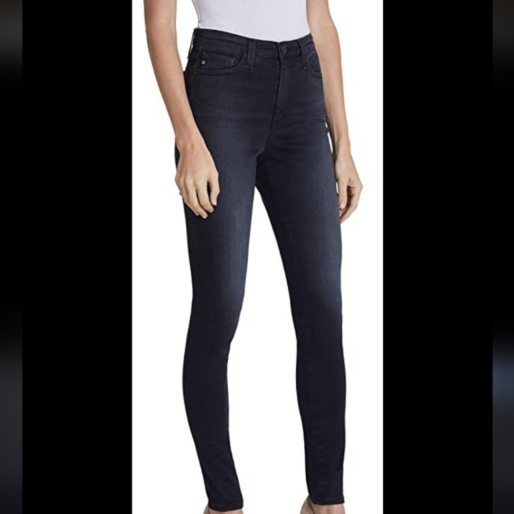 AG ADRIANO GOLDSCHMIED THE MILA Black Skinny Jeans SUPER HIGH RISE SIZE 27